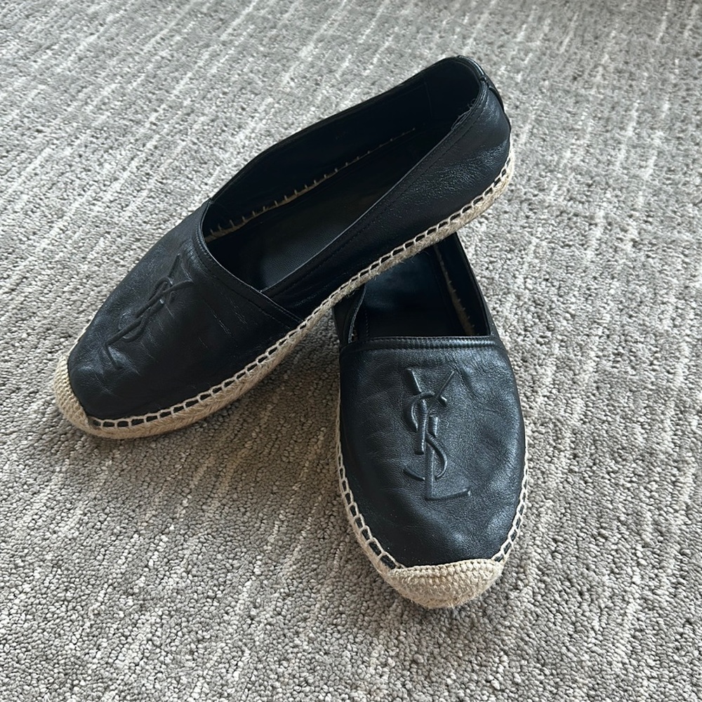 Saint Laurent Logo Espadrille Flat